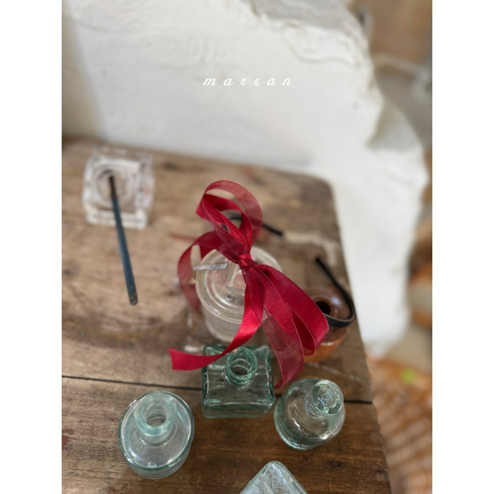 Marron 髮箍 마론 크리스마스리본머리띠 聖誕 크리스마스-細節圖2