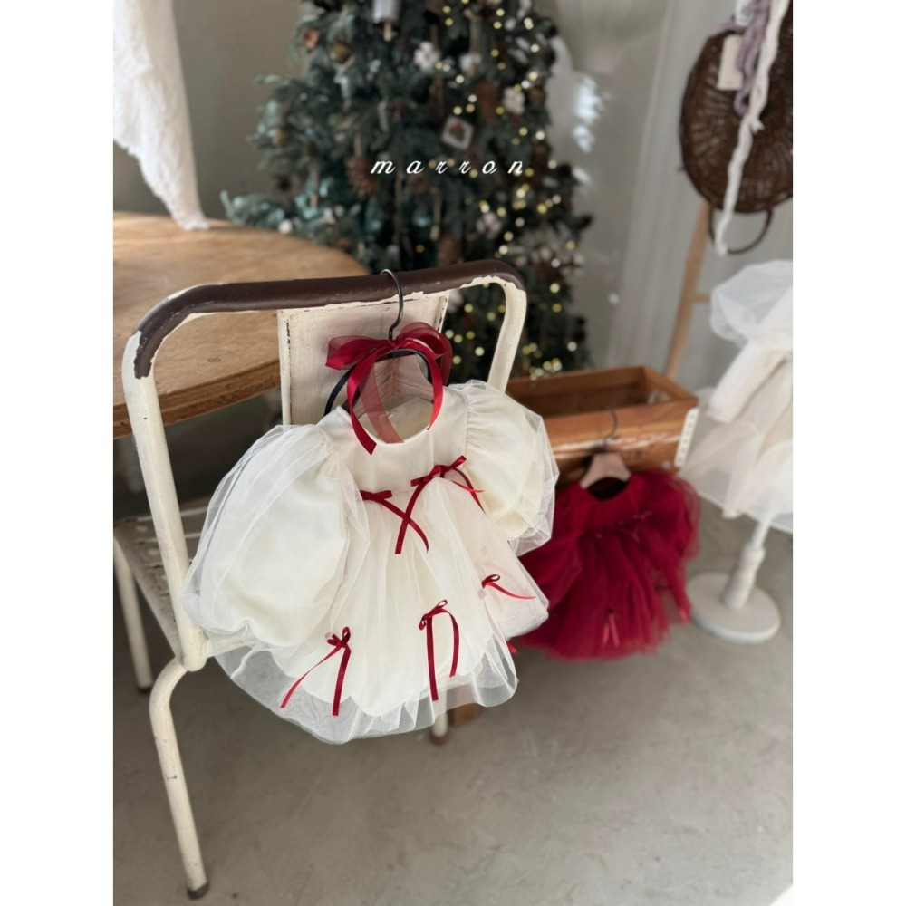 Marron 髮箍 마론 크리스마스리본머리띠 聖誕 크리스마스-細節圖4