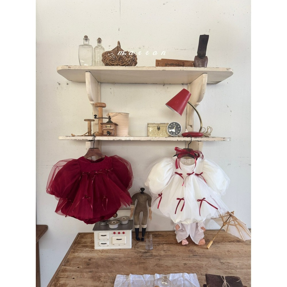 Marron 包屁衣 마론 크리스마스리본슈트 聖誕 크리스마스-細節圖7