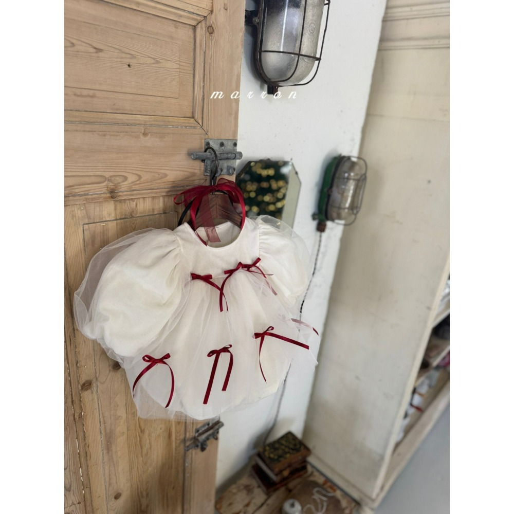 Marron 包屁衣 마론 크리스마스리본슈트 聖誕 크리스마스-細節圖9