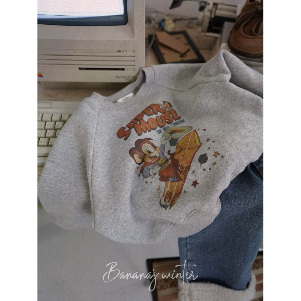 BananJ 上衣 바나나제이 히어로맨투맨-細節圖3