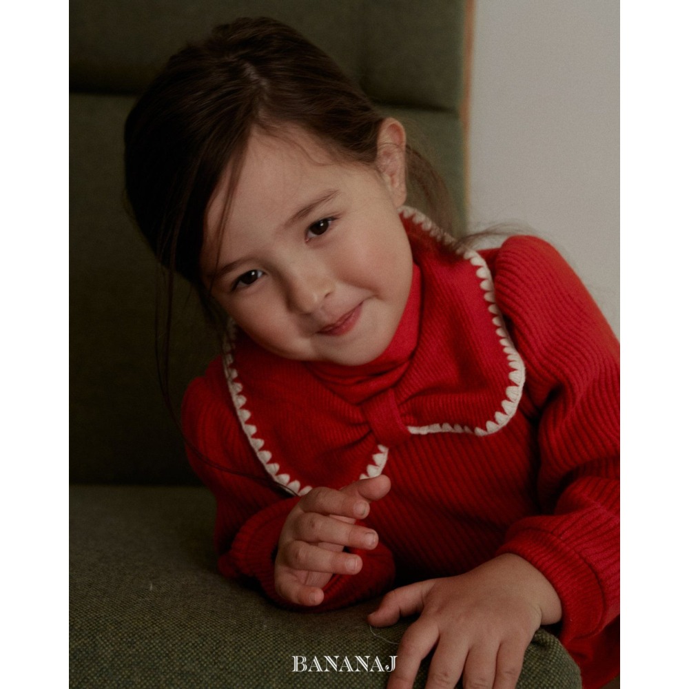 BananJ 上衣 바나나제이 리본와플카라티-細節圖3