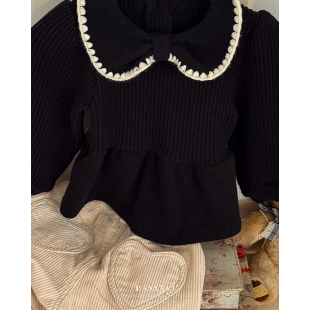 BananJ 上衣 바나나제이 리본와플카라티-細節圖5