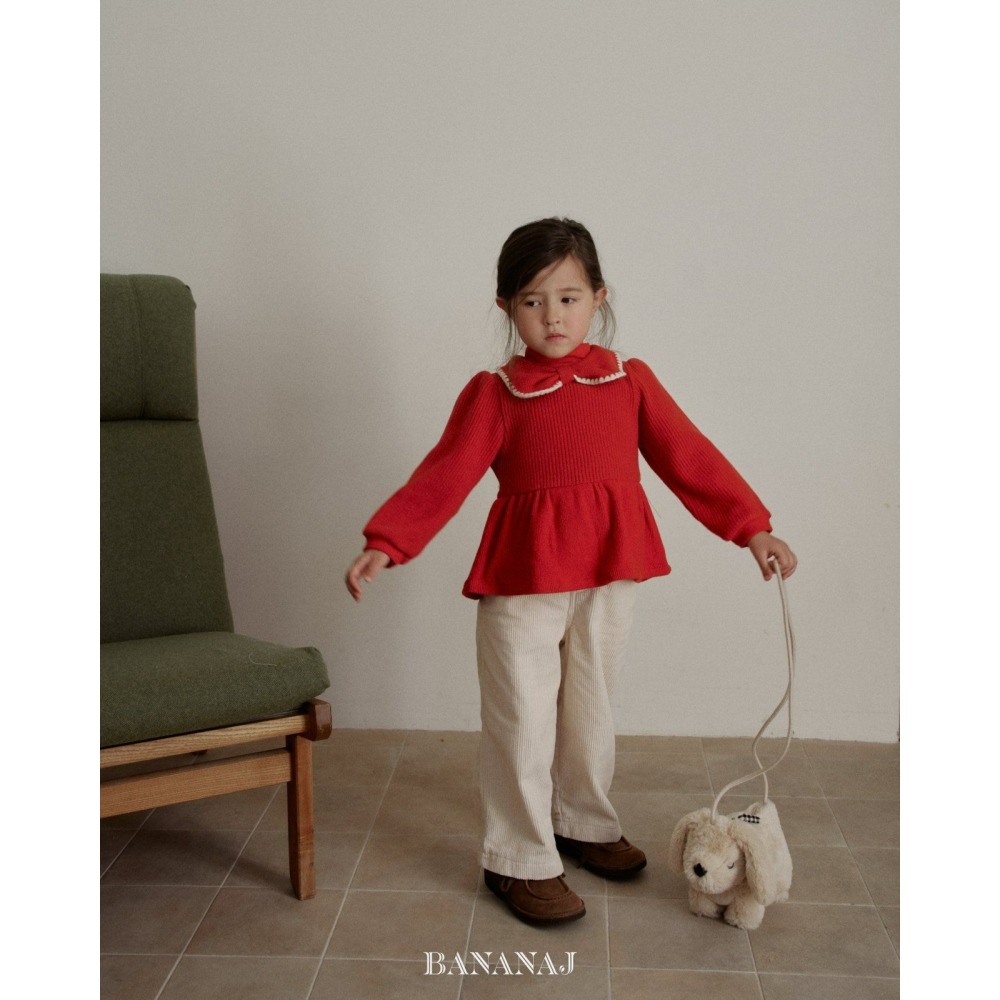 BananJ 上衣 바나나제이 리본와플카라티-細節圖8