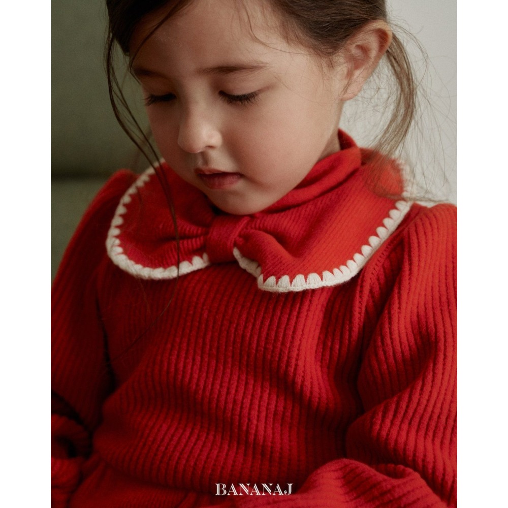 BananJ 上衣 바나나제이 리본와플카라티-細節圖9