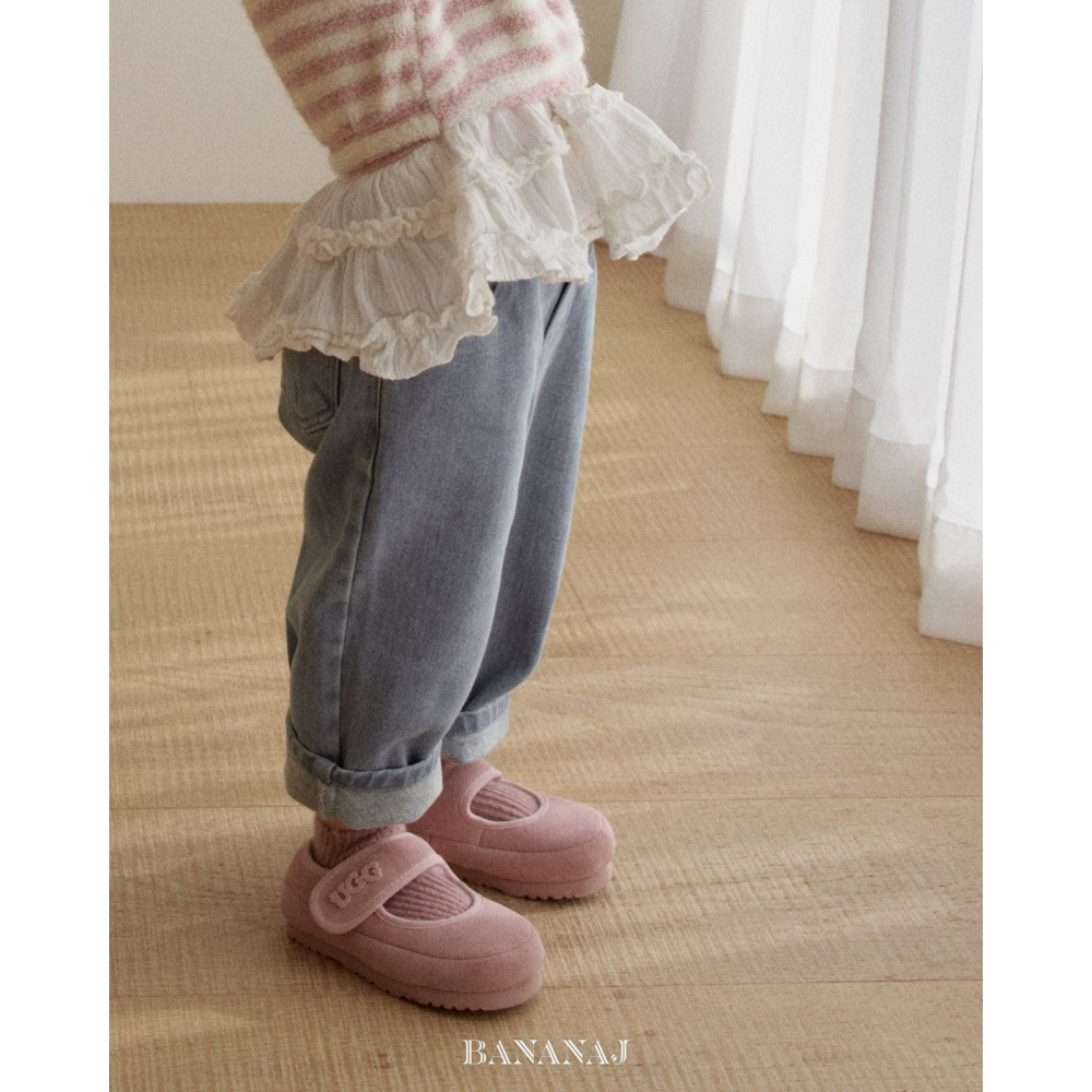 BananJ 褲子 바나나제이 윈터데님팬츠-細節圖4