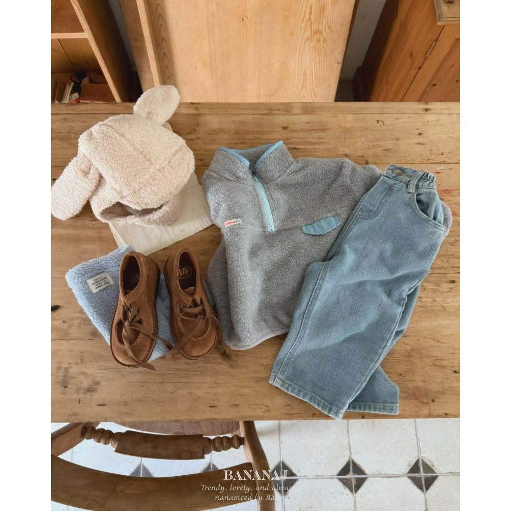 BananJ 褲子 바나나제이 윈터데님팬츠-細節圖6