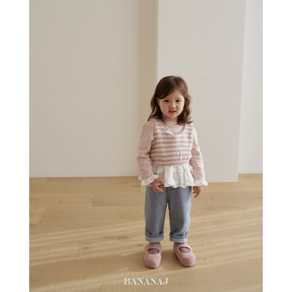 BananJ 褲子 바나나제이 윈터데님팬츠-細節圖11