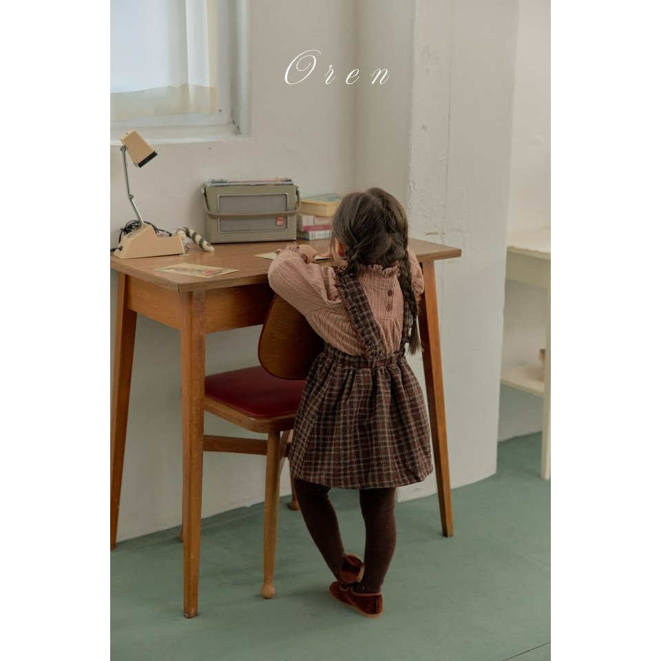 Oren 上衣 오렌 안느스모크티셔츠-細節圖2