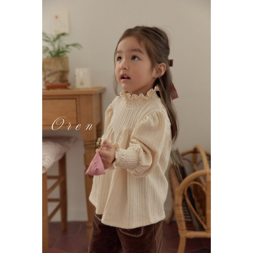 Oren 上衣 오렌 안느스모크티셔츠-細節圖7