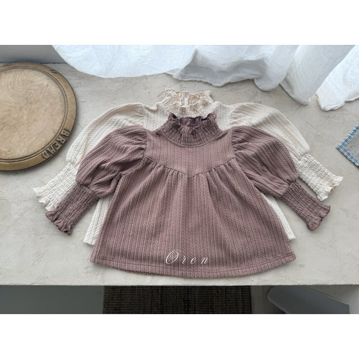 Oren 上衣 오렌 안느스모크티셔츠-細節圖9