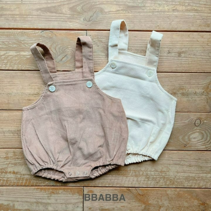 BBABBA 吊帶褲 褲子 빠빠 태오골덴멜빵-모델-細節圖5