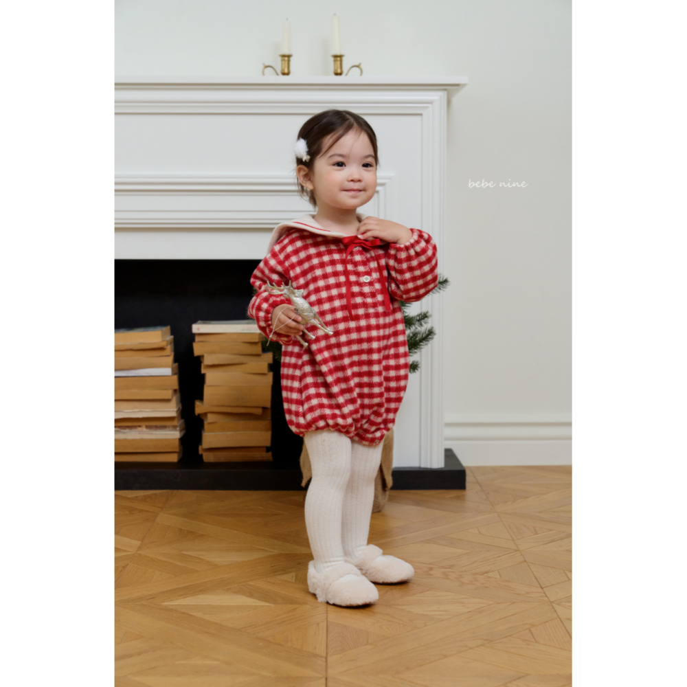 Bebenine 包屁衣 베베나인 체크세라슈트-細節圖2