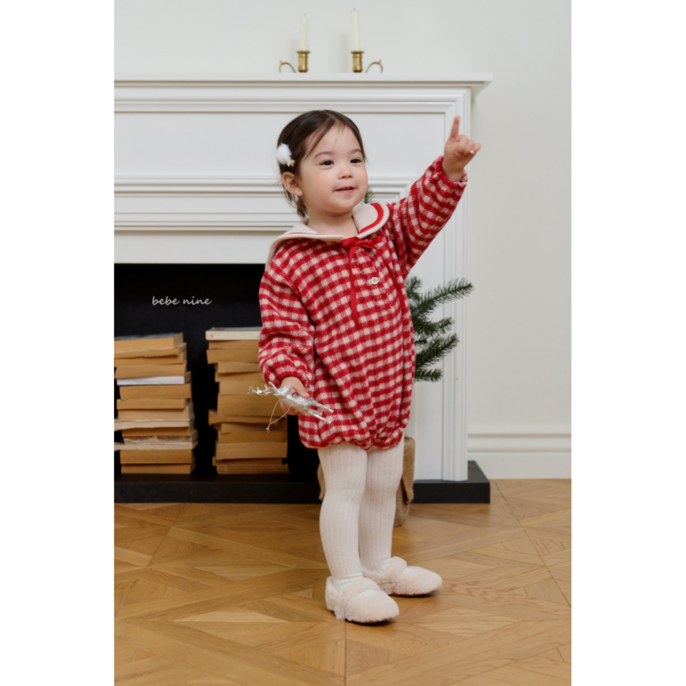 Bebenine 包屁衣 베베나인 체크세라슈트-細節圖3