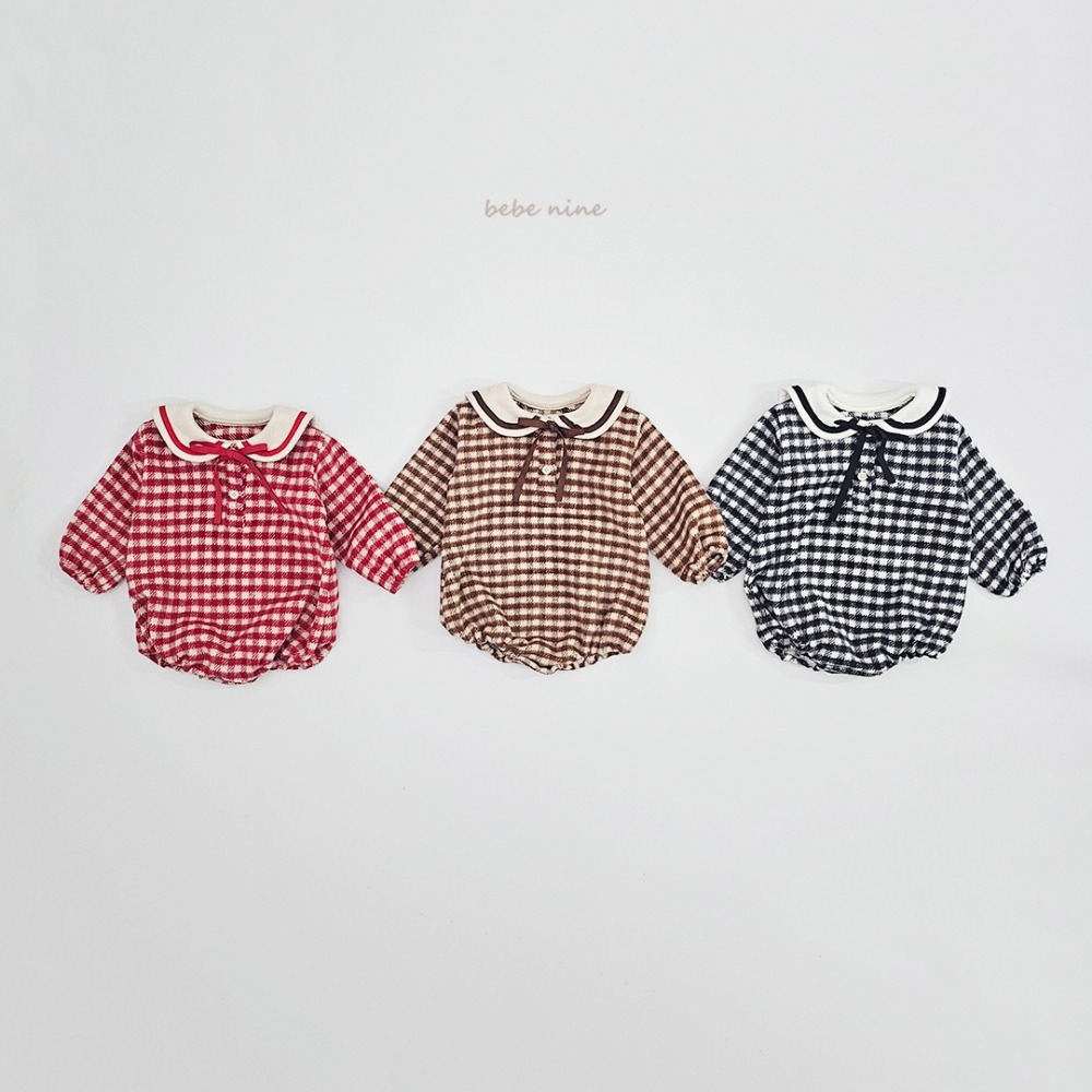 Bebenine 包屁衣 베베나인 체크세라슈트-細節圖8