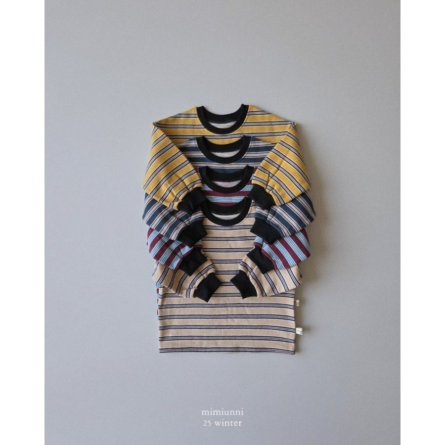 韓國製 mimiunni 冬季條紋上衣1+1 (雙數下單)-細節圖2