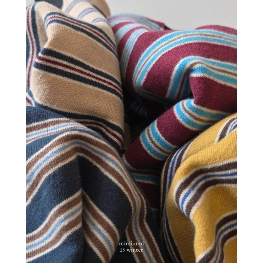韓國製 mimiunni 冬季條紋上衣1+1 (雙數下單)-細節圖7