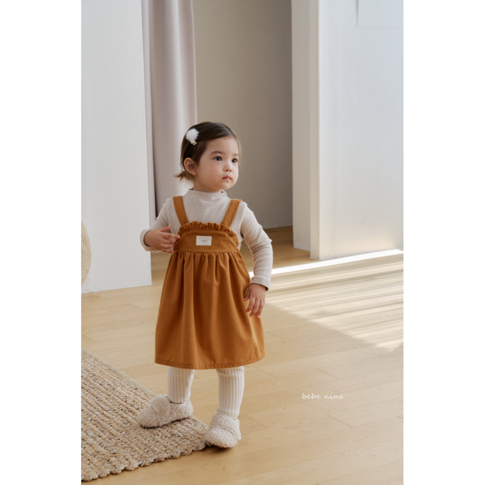 Bebenine 洋裝 베베나인 봉봉멜빵원피스-細節圖3