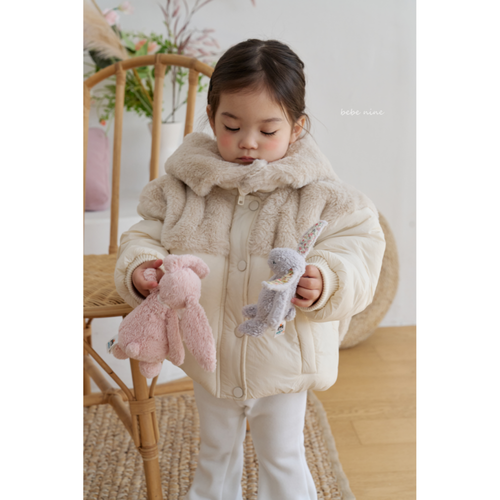 Bebenine 外套 베베나인 바니후드패딩-細節圖3