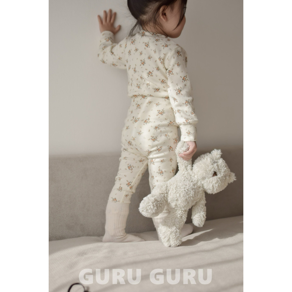 Guruguru 套裝 구루구루 꽃실내복세트-細節圖3