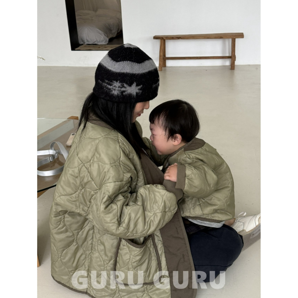 Guruguru 外套 親子裝 구루구루 야상자켓(맘)-細節圖3