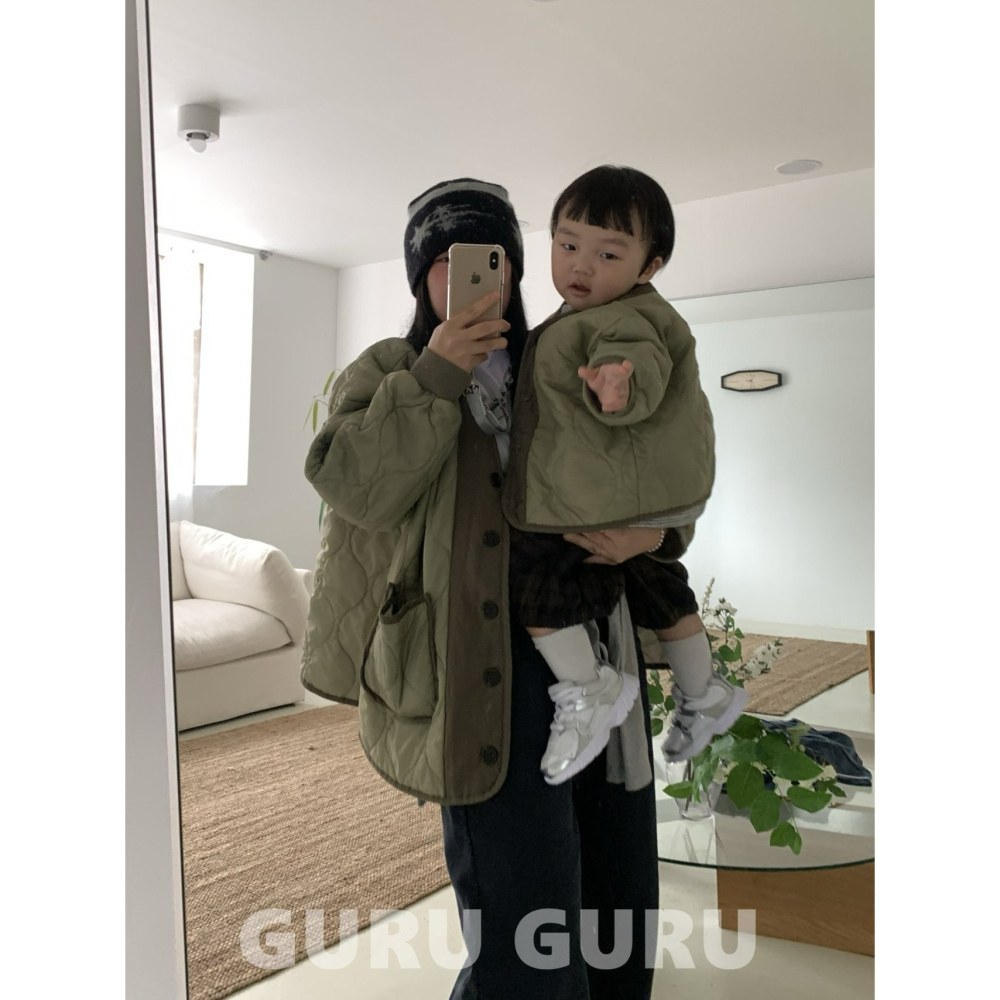 Guruguru 外套 親子裝 구루구루 야상자켓(맘)-細節圖7
