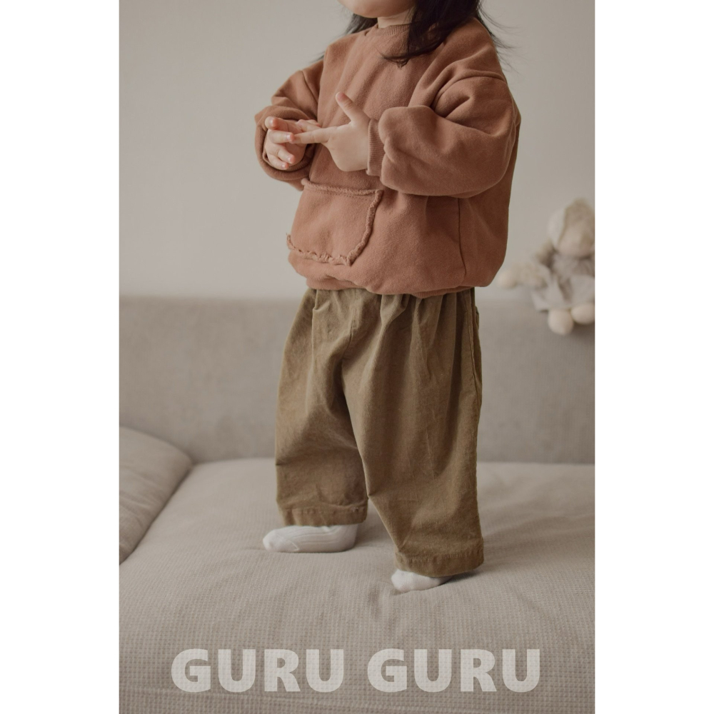 Guruguru 上衣 구루구루 주머니맨투맨-細節圖2