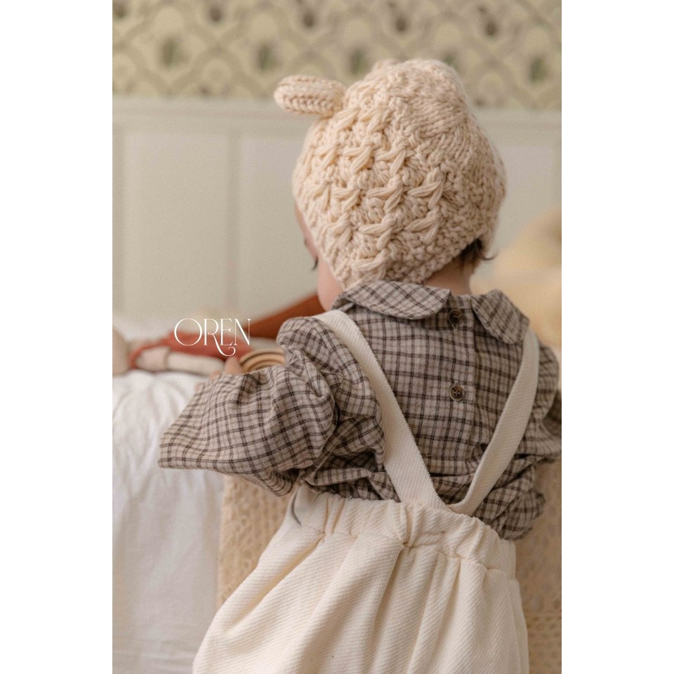 Oren 上衣 오렌 노엘린기모체크남방베베-細節圖10