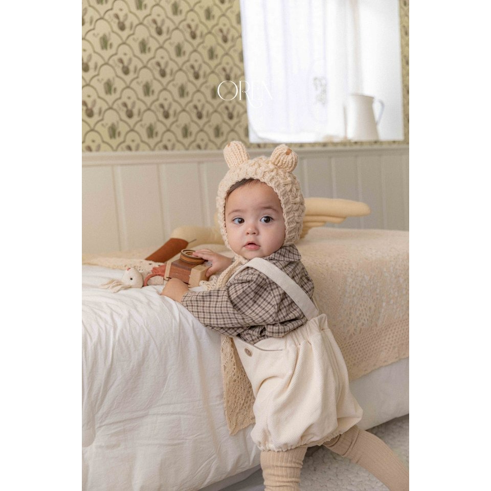 Oren 上衣 오렌 노엘린기모체크남방베베-細節圖11