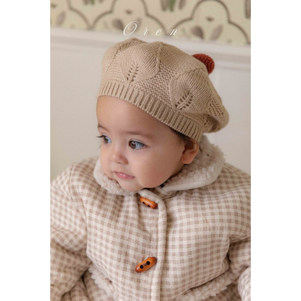 Oren 外套 오렌 치즈잇체크패딩점퍼베베-細節圖7