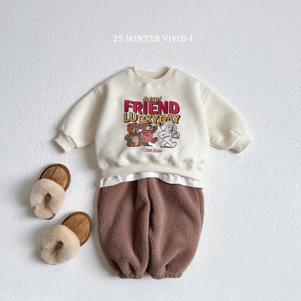 VIVID I 上衣 비비드아이 프렌즈팝아트맨투맨-細節圖4