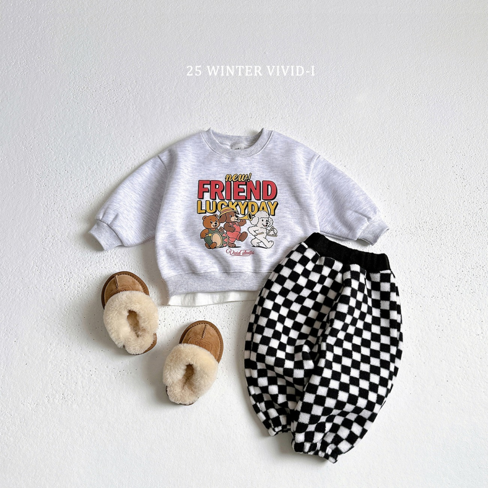 VIVID I 上衣 비비드아이 프렌즈팝아트맨투맨-細節圖9