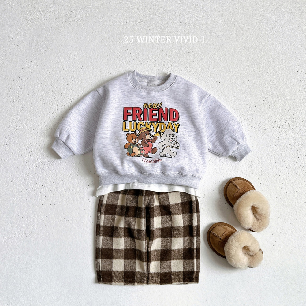 VIVID I 上衣 비비드아이 프렌즈팝아트맨투맨-細節圖10