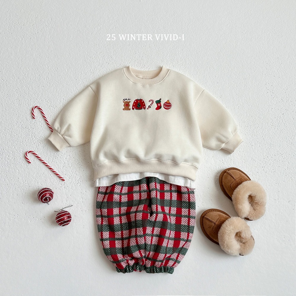 VIVID I 上衣 비비드아이 크리스마스미니맨투맨-細節圖3