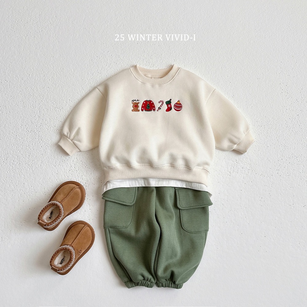 VIVID I 上衣 비비드아이 크리스마스미니맨투맨-細節圖4