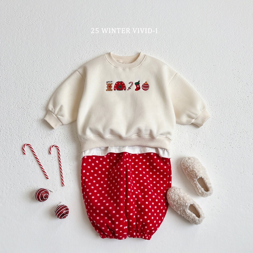 VIVID I 上衣 비비드아이 크리스마스미니맨투맨-細節圖5