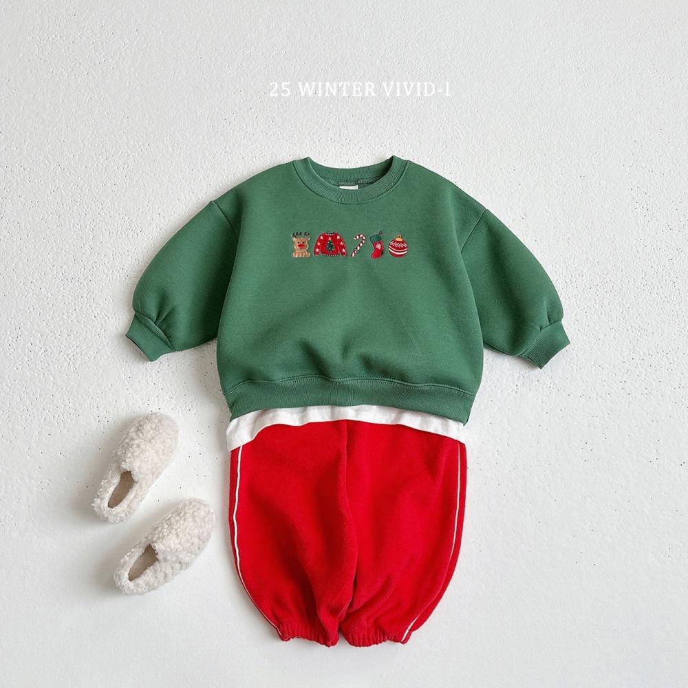 VIVID I 上衣 비비드아이 크리스마스미니맨투맨-細節圖9