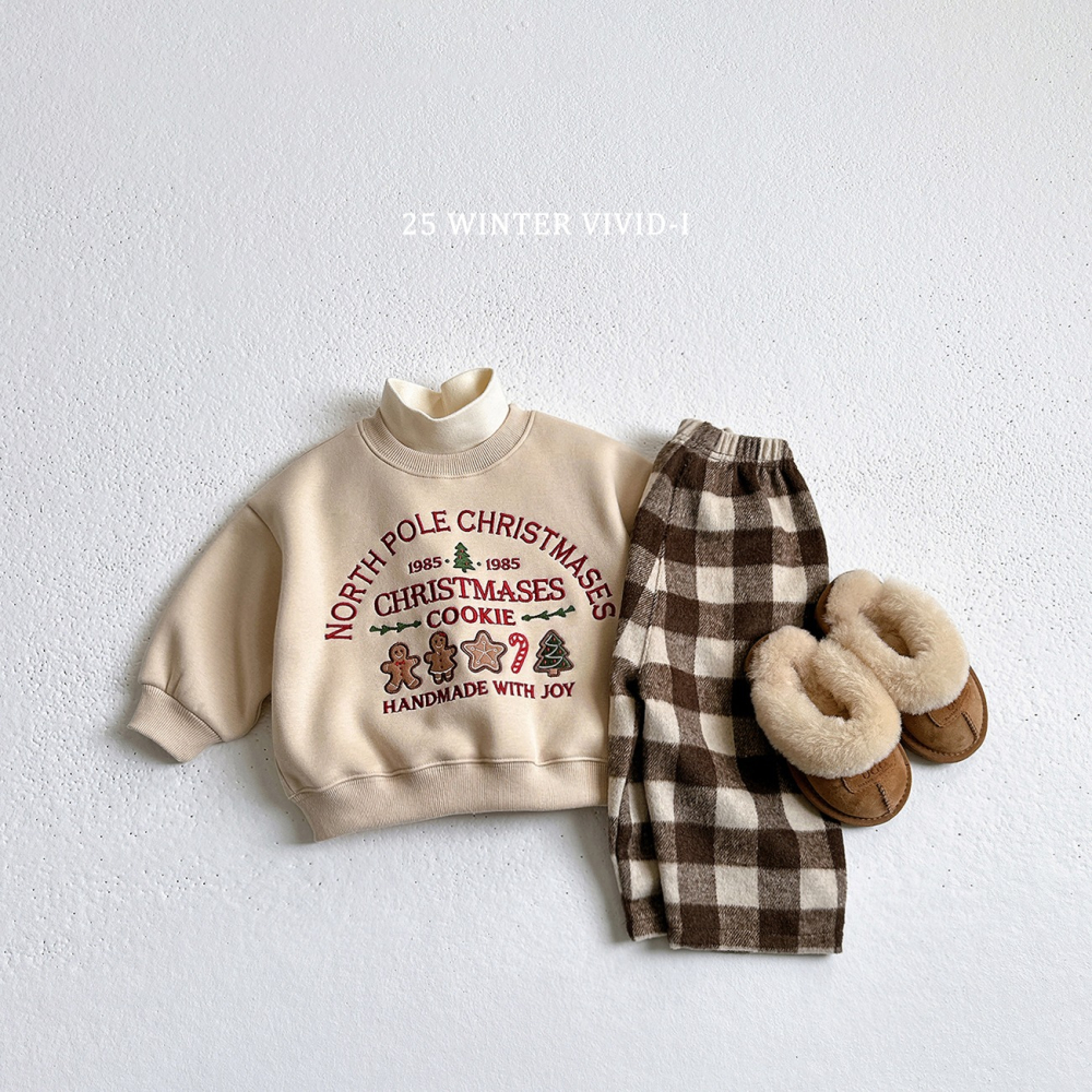 VIVID I 上衣 비비드아이 크리스마스쿠키맨투맨-細節圖9