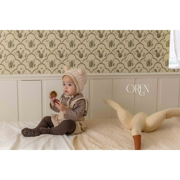 OREN 吊帶褲 褲子 오렌 기모스판멜빵바지-細節圖3