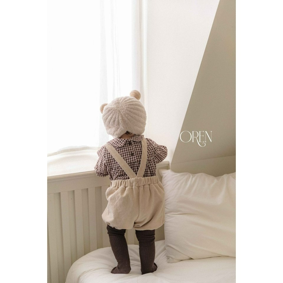 OREN 吊帶褲 褲子 오렌 기모스판멜빵바지-細節圖7