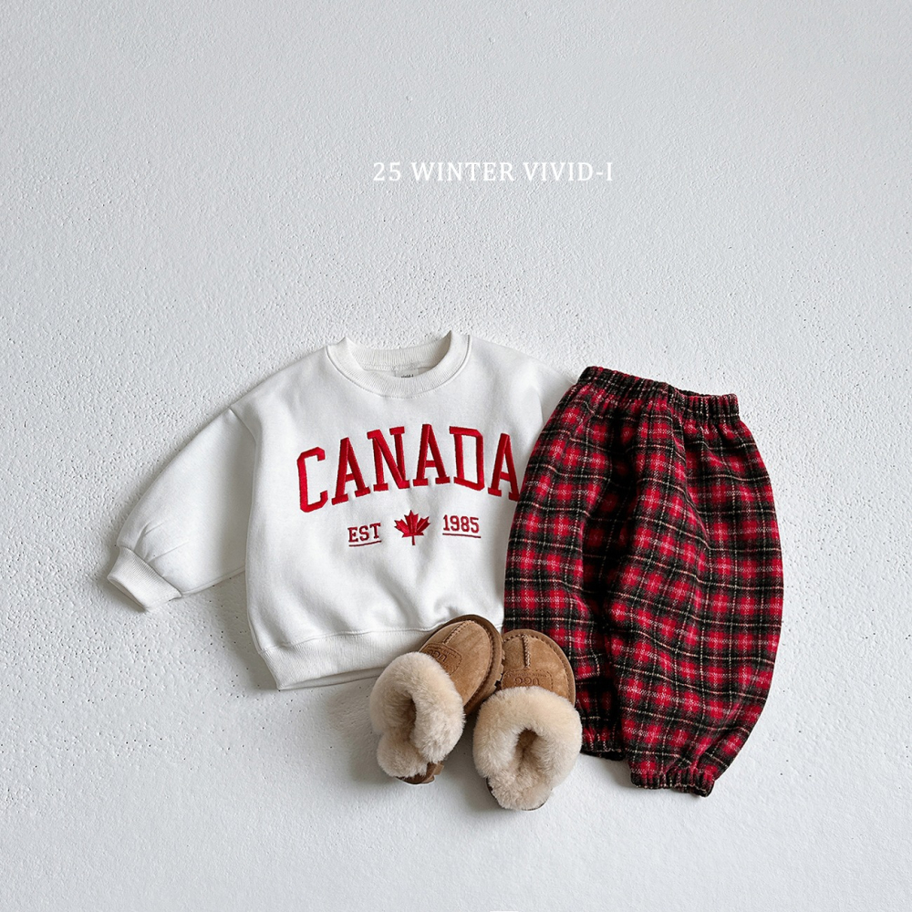 VIVID I 上衣 비비드아이 캐나다맨투맨-細節圖3