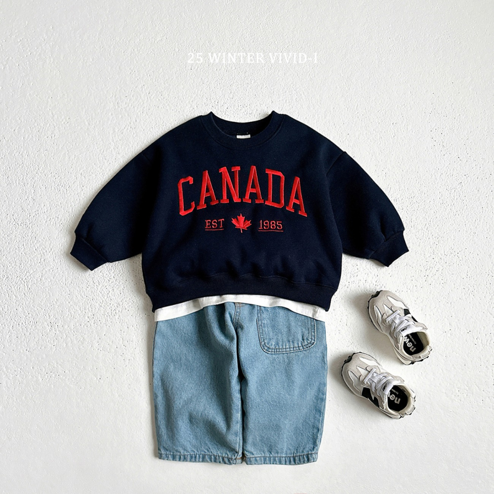 VIVID I 上衣 비비드아이 캐나다맨투맨-細節圖7