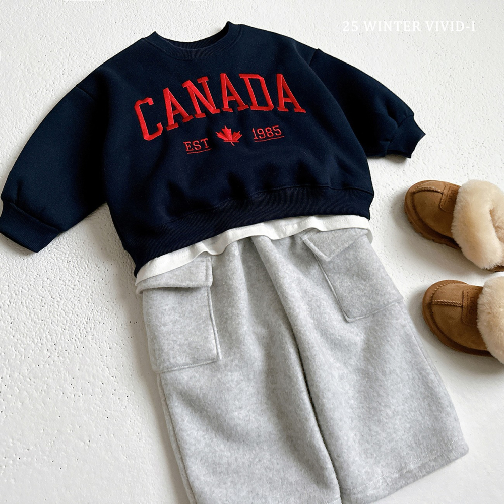 VIVID I 上衣 비비드아이 캐나다맨투맨-細節圖10