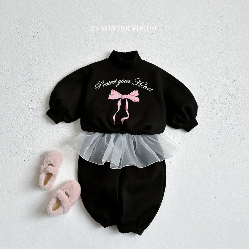 VIVID I 套裝 上下 비비드아이 리본나팔기모상하-細節圖9