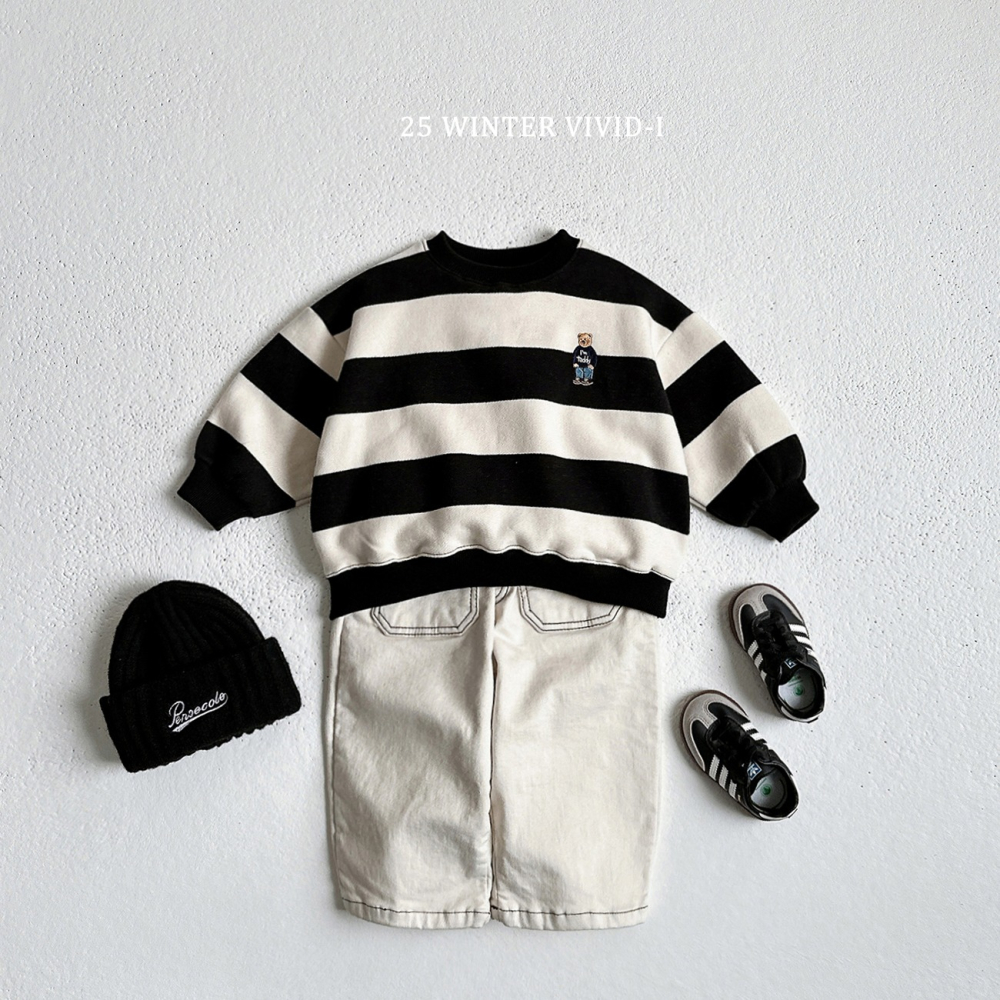 VIVID I 上衣 비비드아이 기모왕단가라맨투맨-細節圖3