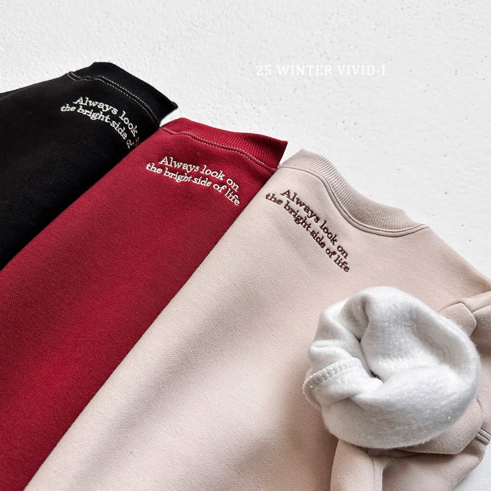 VIVID I 上衣 비비드아이 기모스티치맨투맨-細節圖3