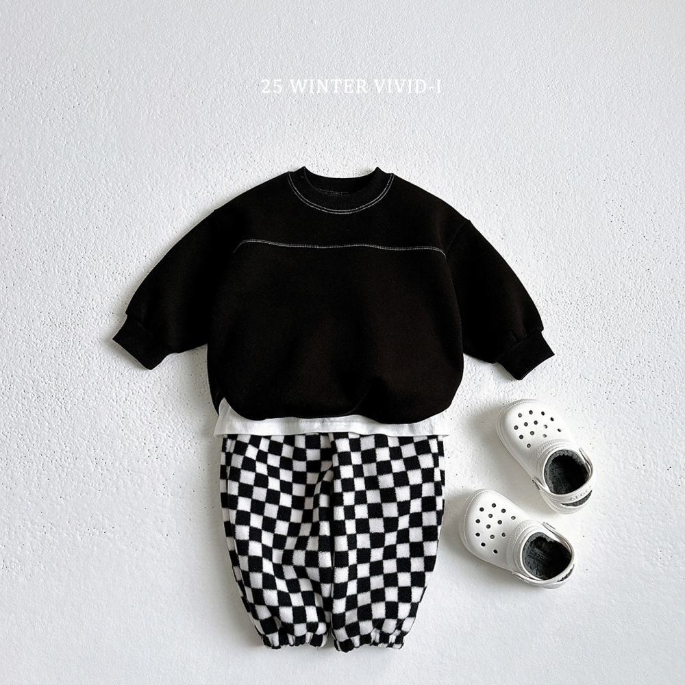 VIVID I 上衣 비비드아이 기모스티치맨투맨-細節圖6