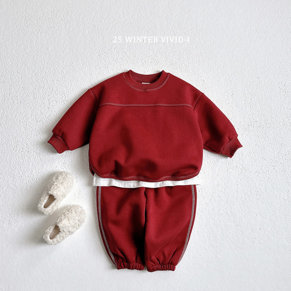 VIVID I 上衣 비비드아이 기모스티치맨투맨-細節圖8