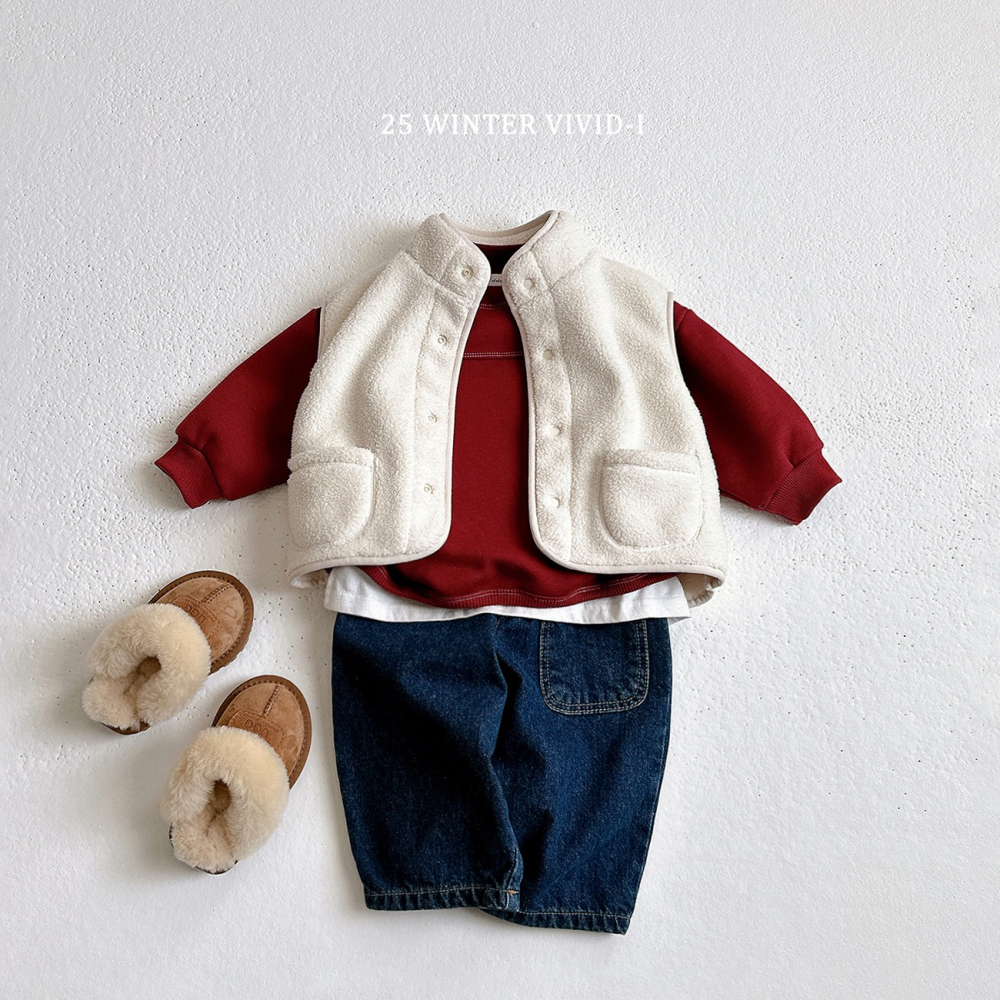 VIVID I 上衣 비비드아이 기모스티치맨투맨-細節圖9