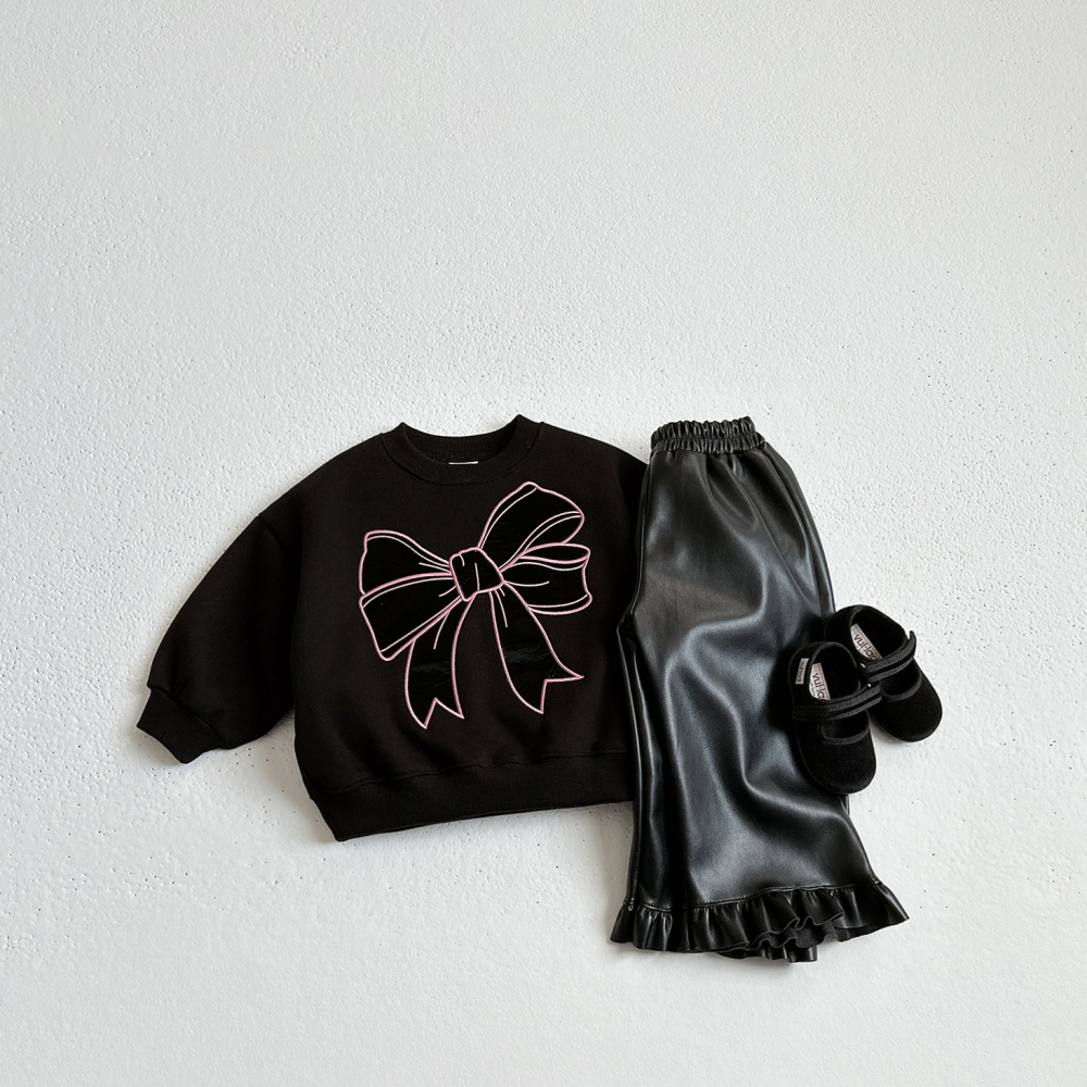 VIVID I 褲子 비비드아이 기모가죽프릴바지-細節圖3